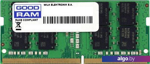 Оперативная память GOODRAM 16GB DDR4 SODIMM PC4-21300 GR2666S464L19/16G Оперативная память GOODRAM 16GB DDR4 SODIMM PC4-21300 GR2666S464L19/16G