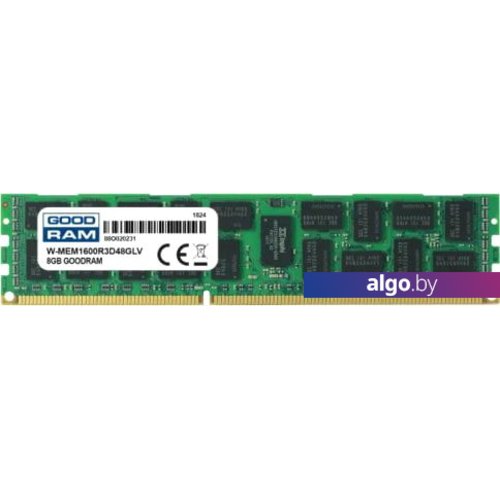 Оперативная память GOODRAM 8GB DDR3 PC3-12800 W-MEM1600R3D48GLV Оперативная память GOODRAM 8GB DDR3 PC3-12800 W-MEM1600R3D48GLV
