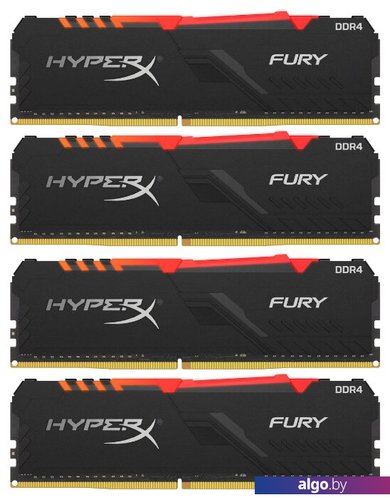 Оперативная память HyperX Fury RGB 4x8GB DDR4 PC4-21300 HX426C16FB3AK4/32 Оперативная память HyperX Fury RGB 4x8GB DDR4 PC4-21300 HX426C16FB3AK4/32