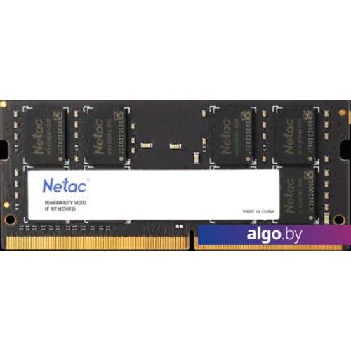 

Оперативная память Netac Basic 16GB DDR4 SODIMM PC4-21300 NTBSD4N26SP-16