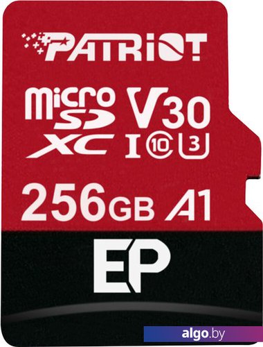 

Карта памяти Patriot microSDXC EP Series PEF256GEP31MCX 256GB (с адаптером)