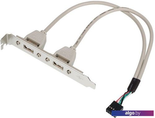 

Планка ATcom USB Type-A x2 - 9-pin AT5257, Серебристый