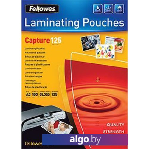 

Пленка для ламинирования Fellowes Glossy Polyester Pouches А3, 125 мкм, 100 л