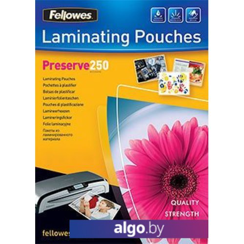 

Пленка для ламинирования Fellowes Glossy Polyester Pouches А4, 250 мкм, 100 л