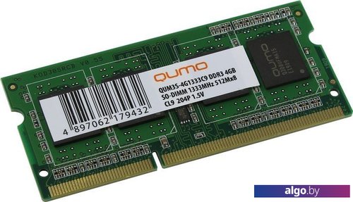 Оперативная память QUMO 8GB DDR3 SODIMM PC3-12800 QUM3S-8G1600C11R
