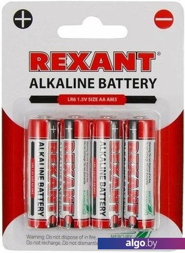 

Батарейки Rexant AA/LR6 4шт 30-1027