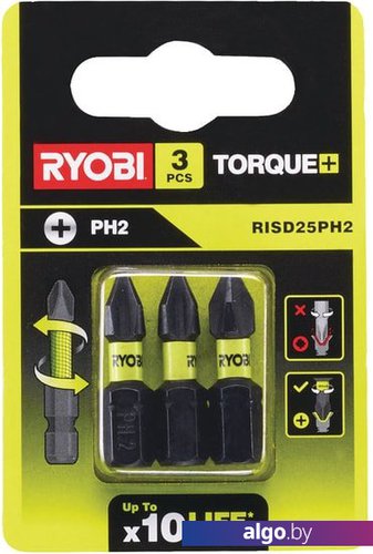 Набор бит Ryobi RISD25PH2 (3 предмета) Набор бит Ryobi RISD25PH2 (3 предмета)