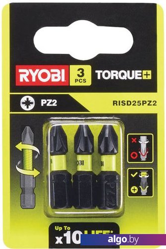 Набор бит Ryobi RISD25PZ2 (3 предмета) Набор бит Ryobi RISD25PZ2 (3 предмета)