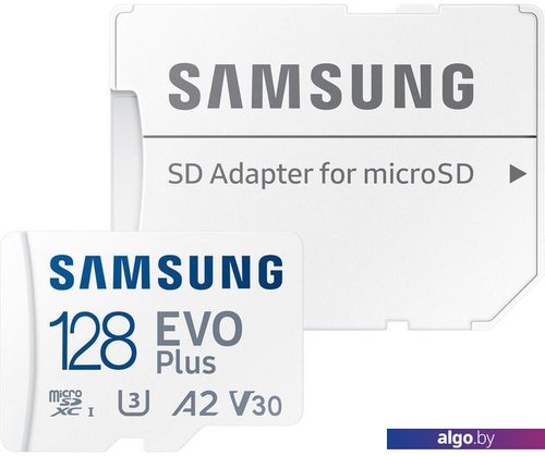 

Карта памяти Samsung EVO Plus 2021 microSDXC 128GB (с адаптером)