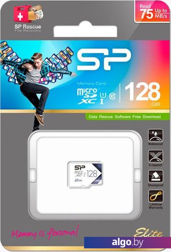 Карта памяти Silicon-Power Elite microSDXC SP128GBSTXBU1V21 128GB Карта памяти Silicon-Power Elite microSDXC SP128GBSTXBU1V21 128GB