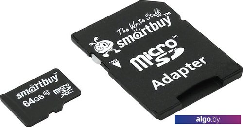 

Карта памяти Smart Buy microSDXC SB64GBSDCL10-01LE 64GB (с адаптером)