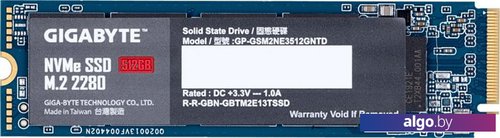 

SSD Gigabyte NVMe 512GB GP-GSM2NE3512GNTD