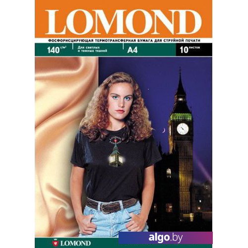 

Термотрансфер Lomond Ink Jet Luminous Transfer Paper A4 140 г/м2 10 л 0808431