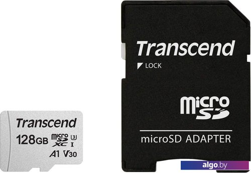 Карта памяти Transcend microSDXC 300S 128GB + адаптер Карта памяти Transcend microSDXC 300S 128GB + адаптер