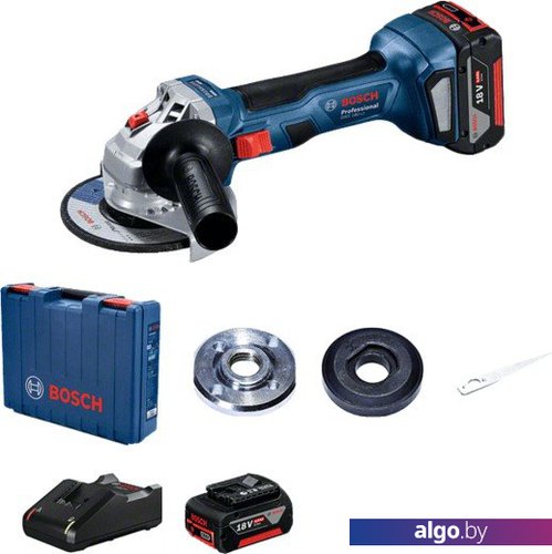 

Угловая шлифмашина Bosch GWS 180-LI Professional 06019H9021 (с 2-мя АКБ, кейс)