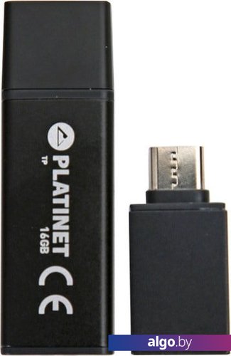 

USB Flash Platinet X-Depo USB 3.0 + Type-C Adapter 16GB (черный)