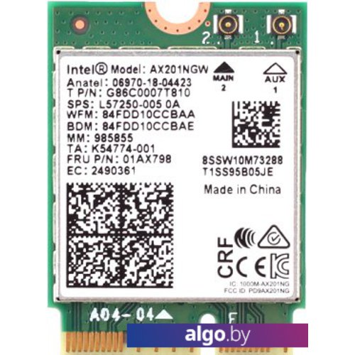 Wi-Fi/Bluetooth адаптер Intel AX201NGWGNVW
