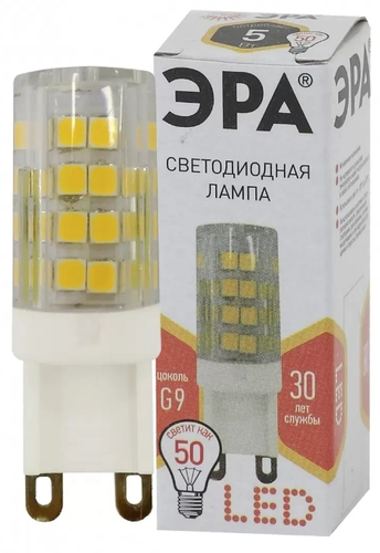 

Светодиодная лампа ЭРА LED JCD G9 5 Вт Б0027863