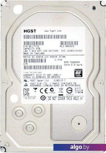 

Жесткий диск HGST Ultrastar 7K4000 4TB HUS724040ALE641