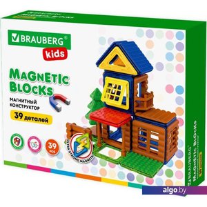 Конструктор BRAUBERG 663849 Kids Magnetic Build Blocks-79 Построй дом