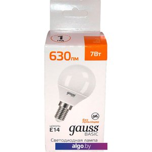 Светодиодная лампочка Gauss LED-M G45 7W 630lm 3000K E14 10501172