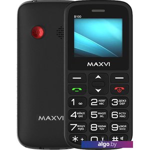 Кнопочный телефон Maxvi B100 (черный)