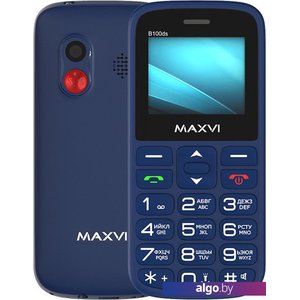 Кнопочный телефон Maxvi B100ds (синий)