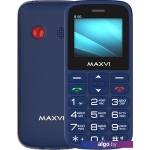 Кнопочный телефон Maxvi B100 (синий)