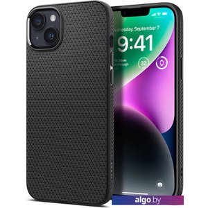 Чехол для телефона Spigen Liquid Air iPhone 14 Matte Black ACS05037 (черный матовый)