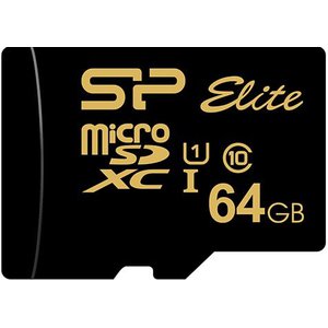 Карта памяти Silicon-Power Elite Gold microSDXC SP064GBSTXBU1V1GSP 64GB (с адаптером)