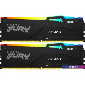 Оперативная память Kingston FURY Beast RGB 2x32ГБ DDR5 5200 МГц KF552C40BBAK2-64