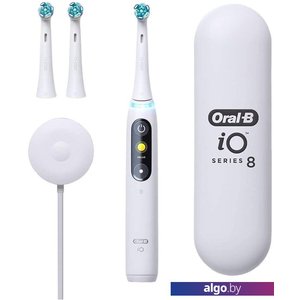 Электрическая зубная щетка Oral-B iO 8 (белый, 3 насадки)