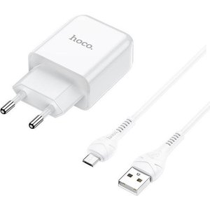 Сетевое зарядное Hoco N2 microUSB (белый)