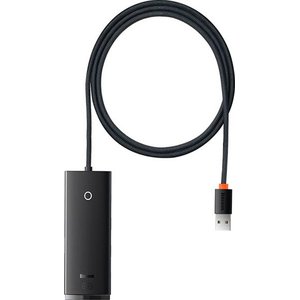 USB-хаб Baseus Lite Series 4-Port USB-A WKQX030201 (2 м, черный)