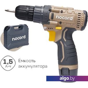 Дрель-шуруповерт Nocord NCD-12.2.15.C (с 2-мя АКБ, кейс)