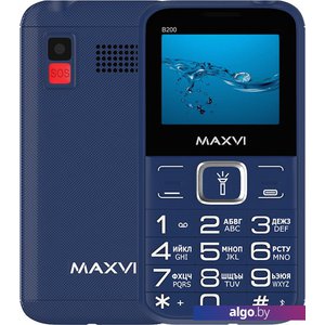 Кнопочный телефон Maxvi B200 (синий)