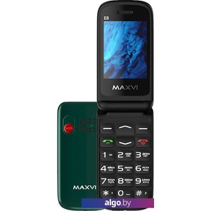 Кнопочный телефон Maxvi E8 (зеленый)