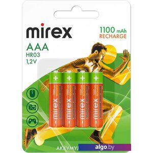 Аккумулятор Mirex AAA 1100mAh 4 шт HR03-11-E4