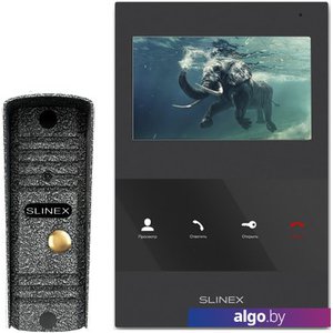 Комплект видеодомофона Slinex ML-16HR+SQ-04M (черный)