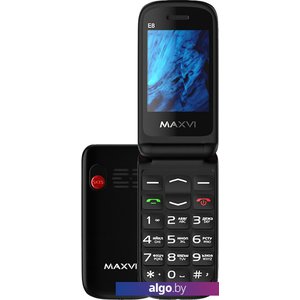 Кнопочный телефон Maxvi E8 (черный)