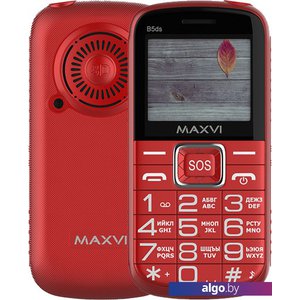 Кнопочный телефон Maxvi B5ds (красный)