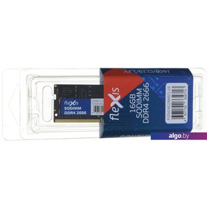 Оперативная память Flexis 16ГБ DDR4 SODIMM 2666 МГц FUS416G2666CL19