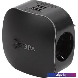 Разветвитель ЭРА SP-3e-USB-Black Б0046364