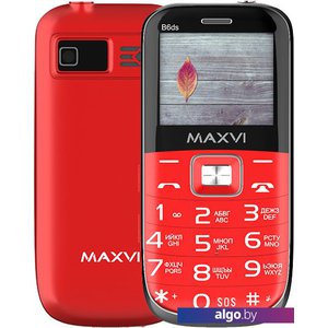 Кнопочный телефон Maxvi B6ds (красный)