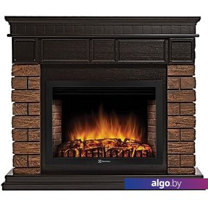 Портал Firelight Bricks Wood 30 (камень темный, шпон венге)