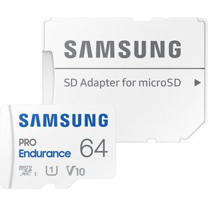 Карта памяти Samsung PRO Endurance+ microSDXC 64GB (с адаптером)