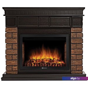 Портал Firelight Bricks Wood 25 (камень темный/шпон венге)