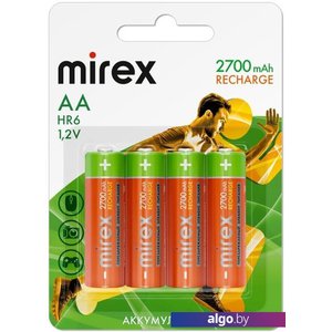 Аккумулятор Mirex AA 2700mAh 4 шт HR6-27-E4