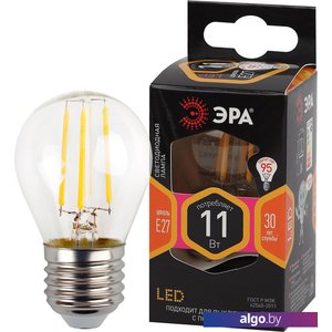 Светодиодная лампочка ЭРА F-LED P45-11W-827-E27 Б0047013