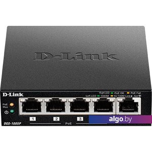 Неуправляемый коммутатор D-Link DGS-1005P/B1A